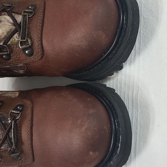 Cabela's Mens Hunting Boots Brown Leather Canvas Camo Lace-up Size 6M EUC - Picture 5 of 13